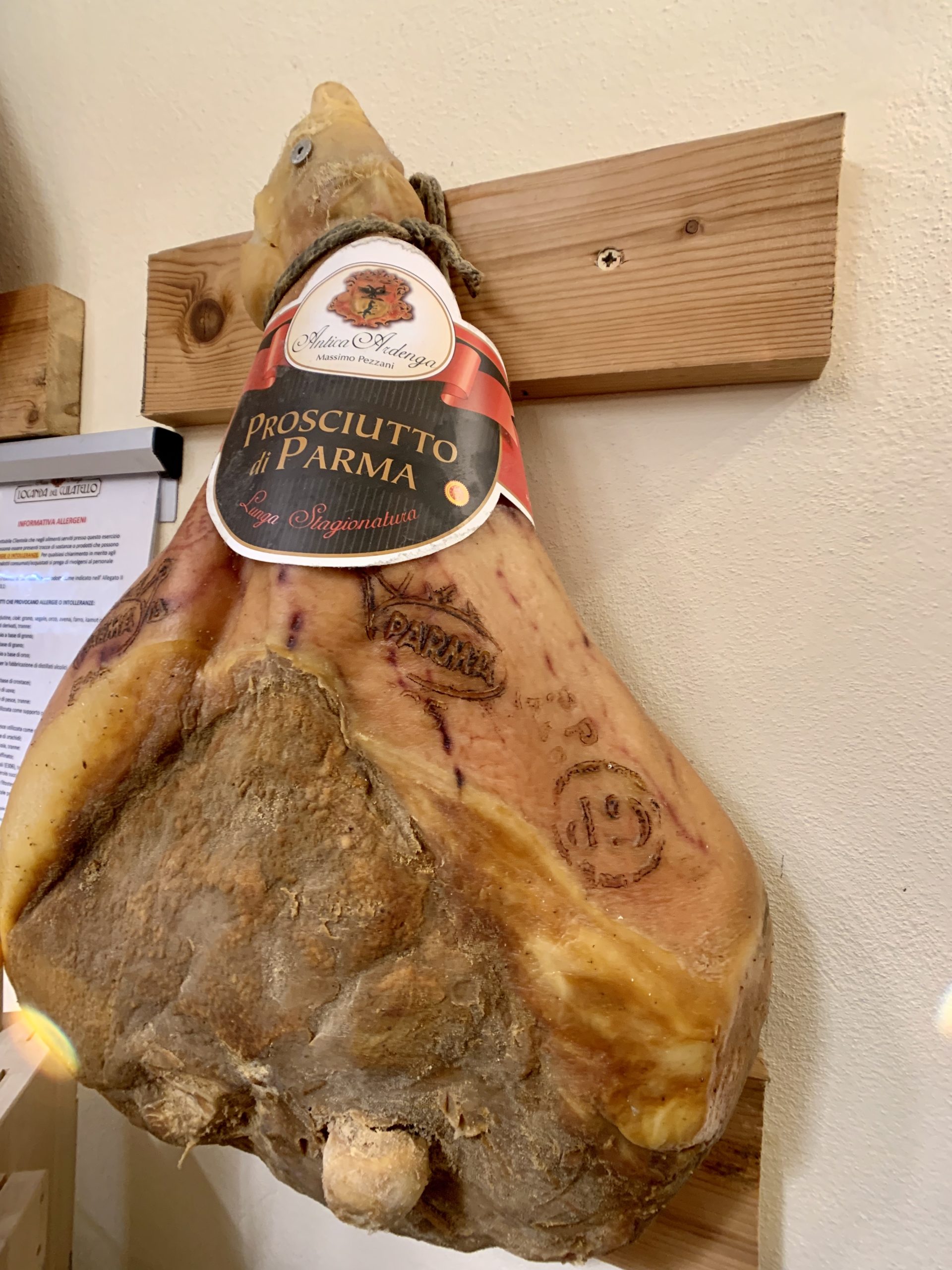 Antica Ardenga di Massimo Pezzani’s Prosciutto di Parma at Lucando del Culatello near Parma, Italy