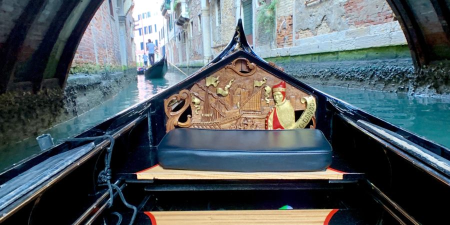 Gondola Boat on the canals of Venice, Italy