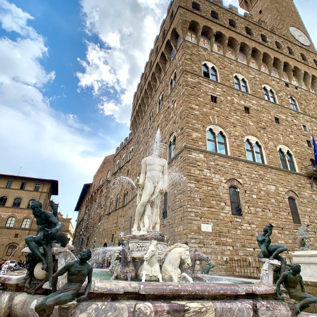 Neptune’s Fountain, Piazza della Signoria outside Pallazo Vecchio, Firenze Italia