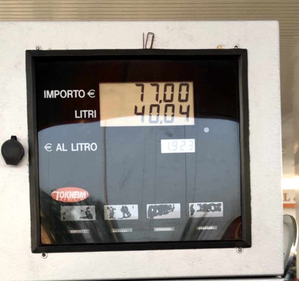 Fuel Petrol pump Milan, Italy 