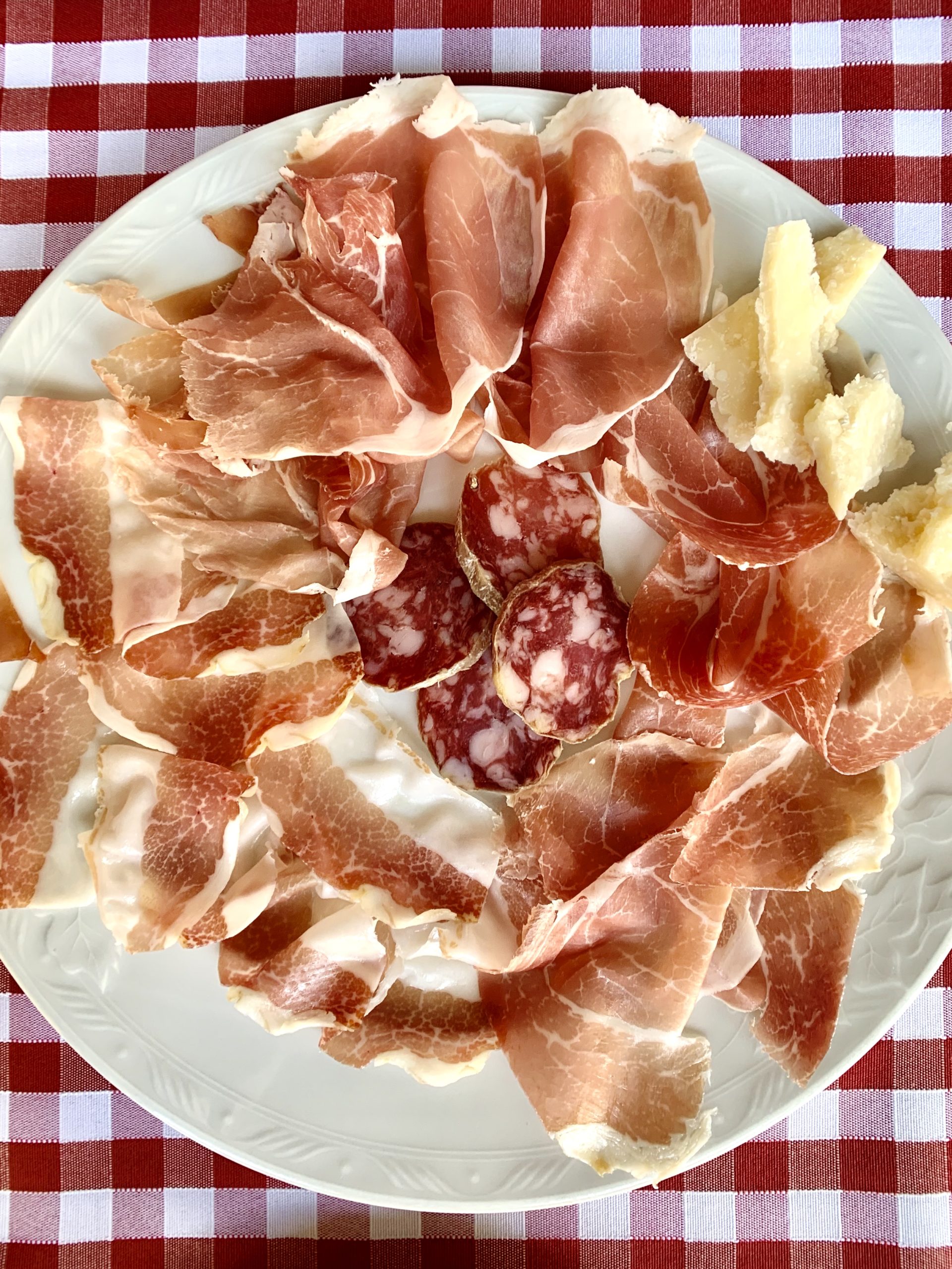 Platter of meats at Lucanda del Culatello restaurant in Parma, Italy